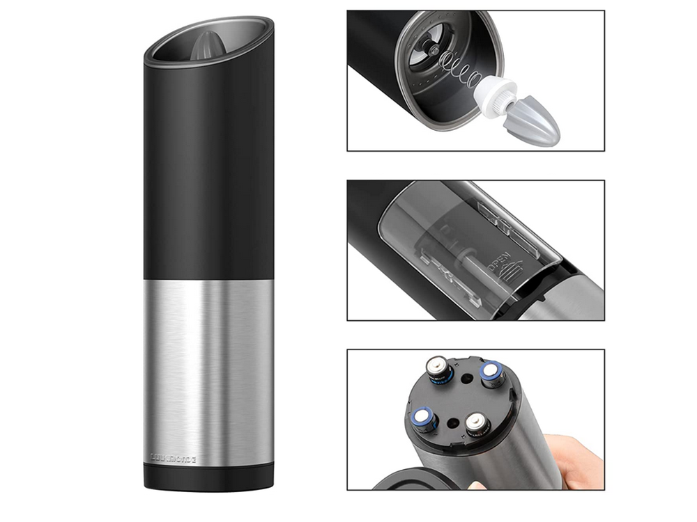 Elektrinis gravitacinis pipirų malūnėlis druskai