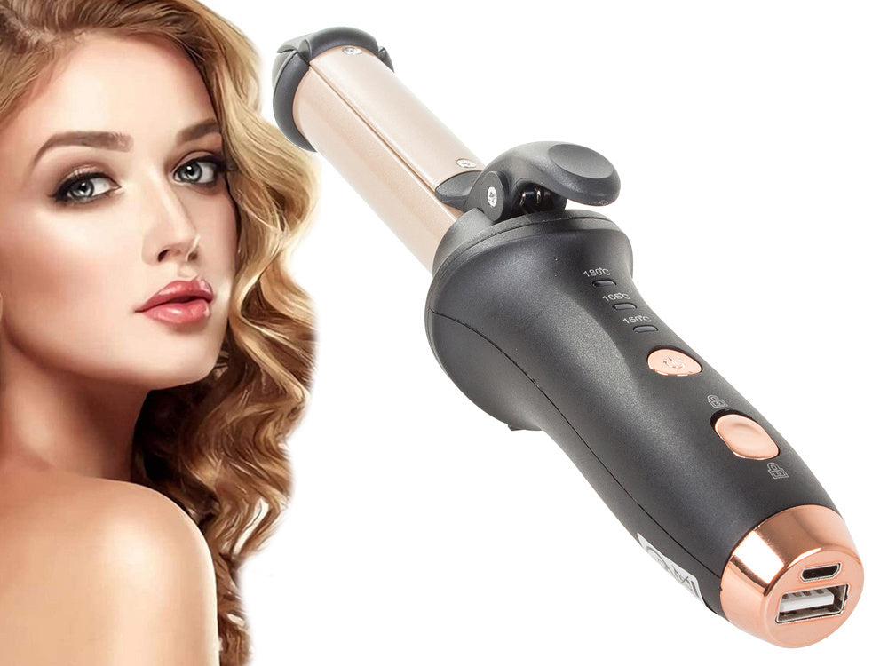 Garbanojimo geležis plaukų tiesintuvas garbanos powerbank usb