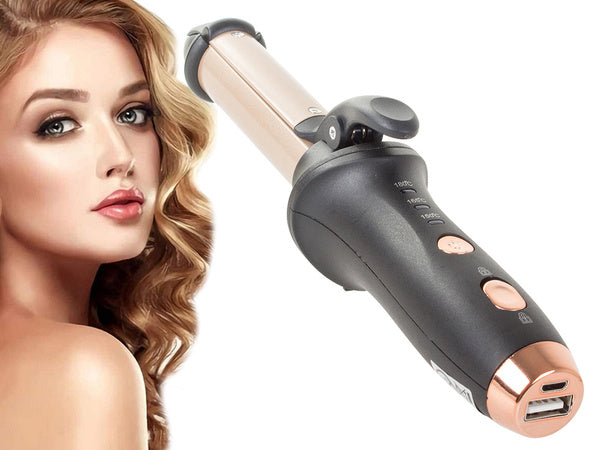 Garbanojimo geležis plaukų tiesintuvas garbanos powerbank usb