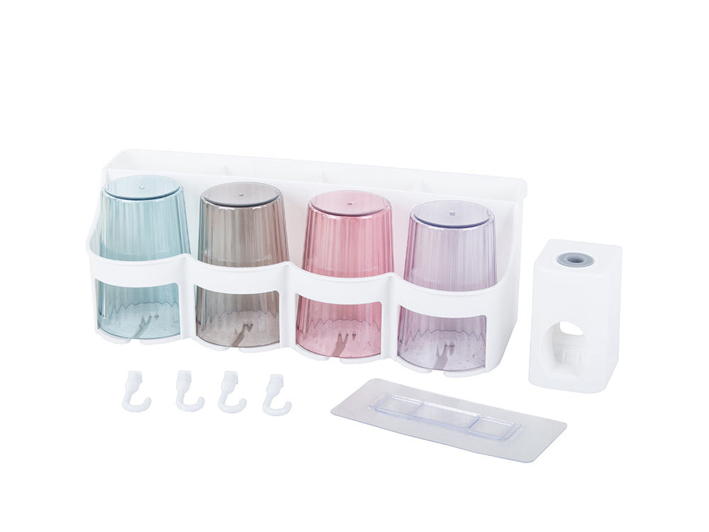 Dantų šepetėlių organizatoriaus puodeliai dantų pastos dozatorius