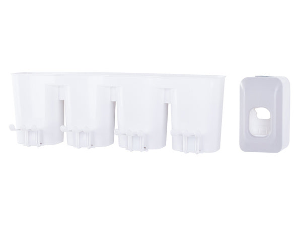 Dantų šepetėlių organizatoriaus puodeliai dantų pastos dozatorius