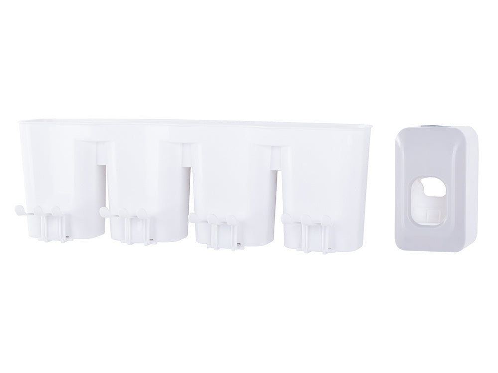 Dantų šepetėlių organizatoriaus puodeliai dantų pastos dozatorius