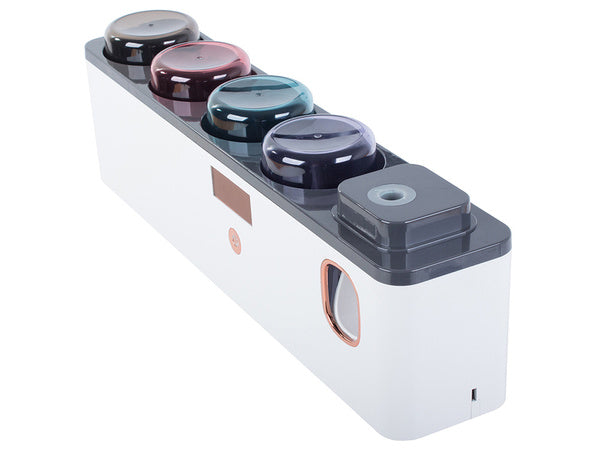 Dantų šepetėlių organizatoriaus puodeliai dantų pastos dozatorius uv