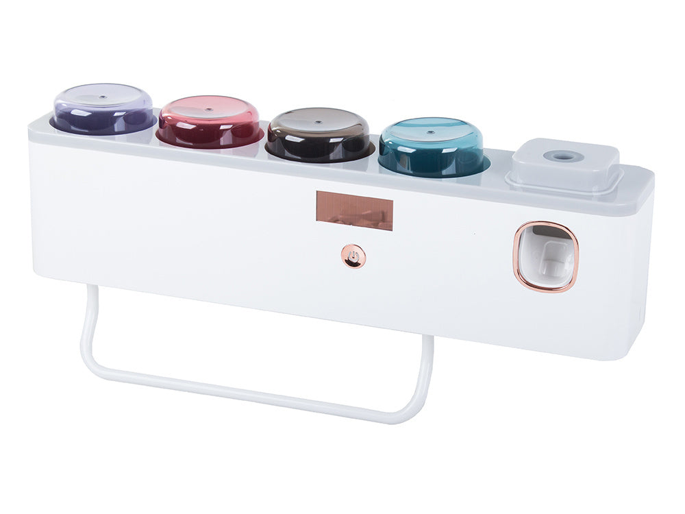 Dantų šepetėlių organizatoriaus puodeliai dantų pastos dozatorius uv