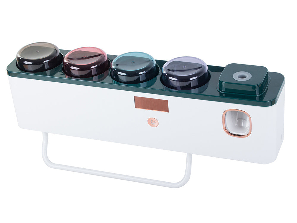 Dantų šepetėlių organizatoriaus puodeliai dantų pastos dozatorius uv