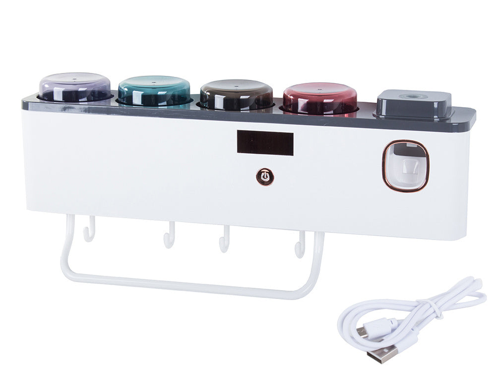 Dantų šepetėlių organizatoriaus puodeliai dantų pastos dozatorius uv