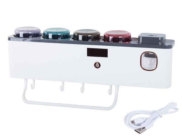 Dantų šepetėlių organizatoriaus puodeliai dantų pastos dozatorius uv