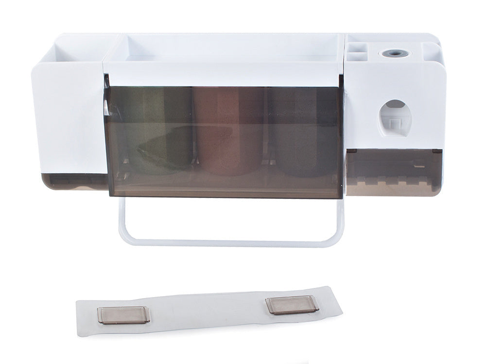 Dantų šepetėlio puodelio organizatorius dantų pastos dozatorius