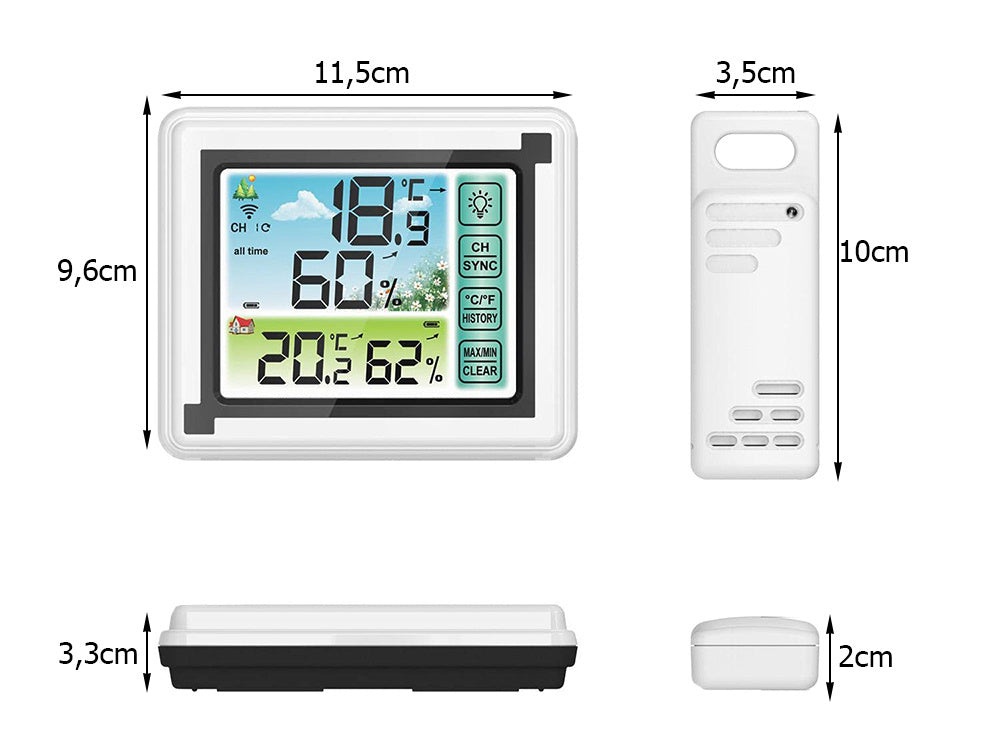 Belaidė meteorologinė stotis higrometras