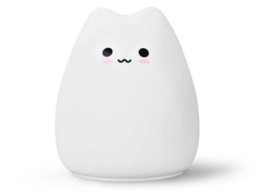 Vadovaujama naktinė šviesa vaikams rgb katė liesti silikonas