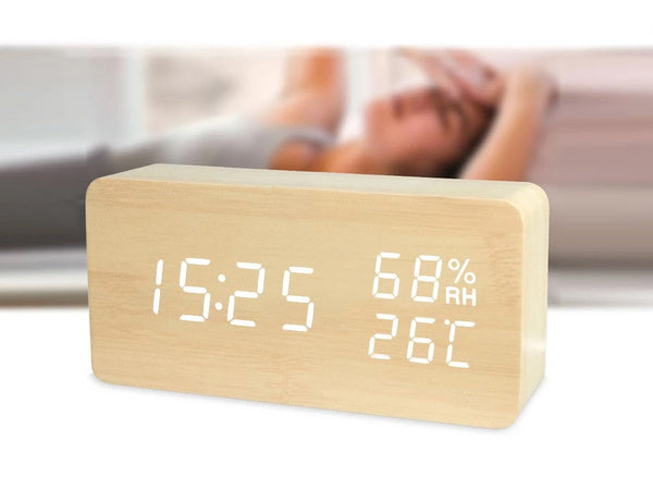 Elektroninis žadintuvas termometras higrometras usb