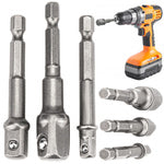 Reduktorių adapteriai atsuktuvų lizdai 1/4 3/8 1/2