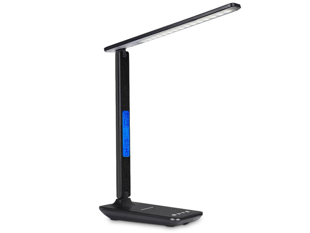 Vadovaujama stalinė lempa mokyklinis usb laikrodis qi įkroviklis