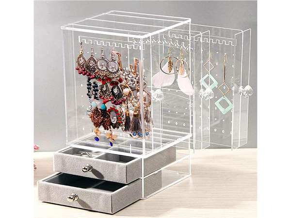 Juvelyrinių dirbinių organizatorius skrynelės ekranas iš zomšos