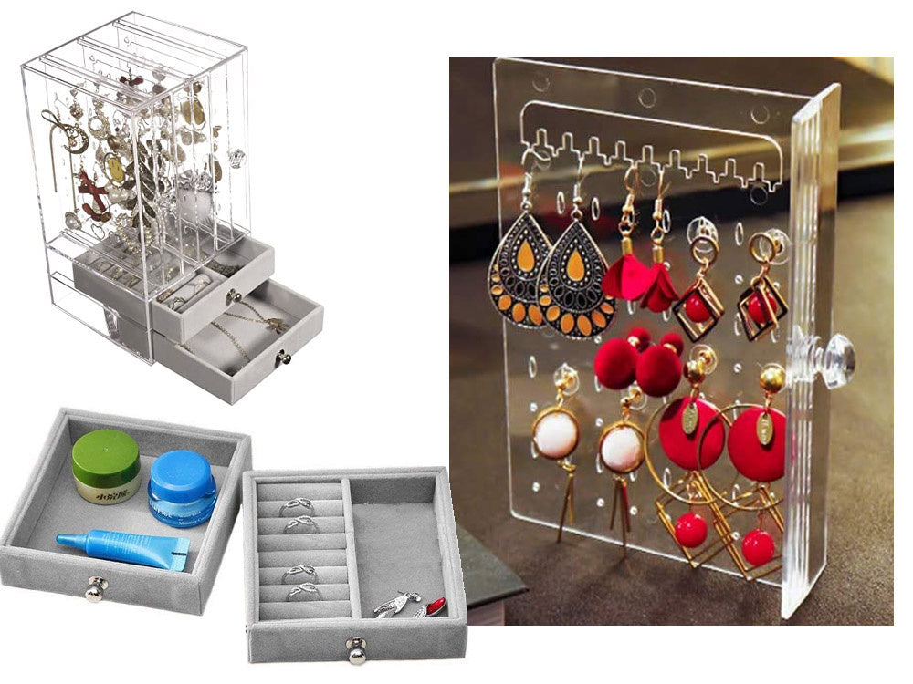 Juvelyrinių dirbinių organizatorius skrynelės ekranas iš zomšos