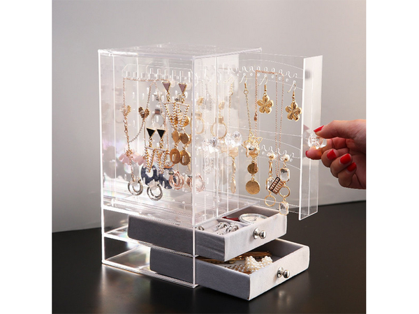 Juvelyrinių dirbinių organizatorius skrynelės ekranas iš zomšos