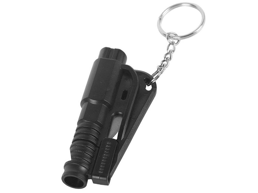 Gyvybės apsaugos plaktukas, raktų žiedas, peilis