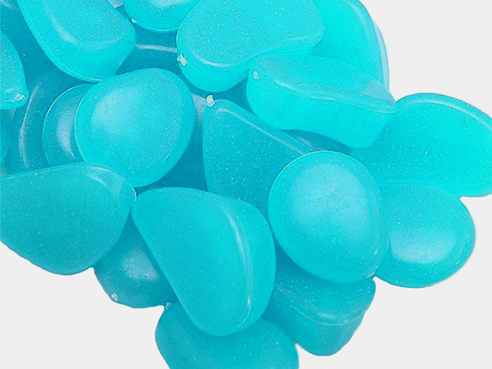 Fluorescentiniai šviesos akmenys 100 vnt.