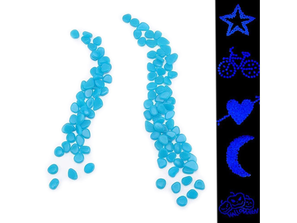 Fluorescentiniai šviesos akmenys 100 vnt.