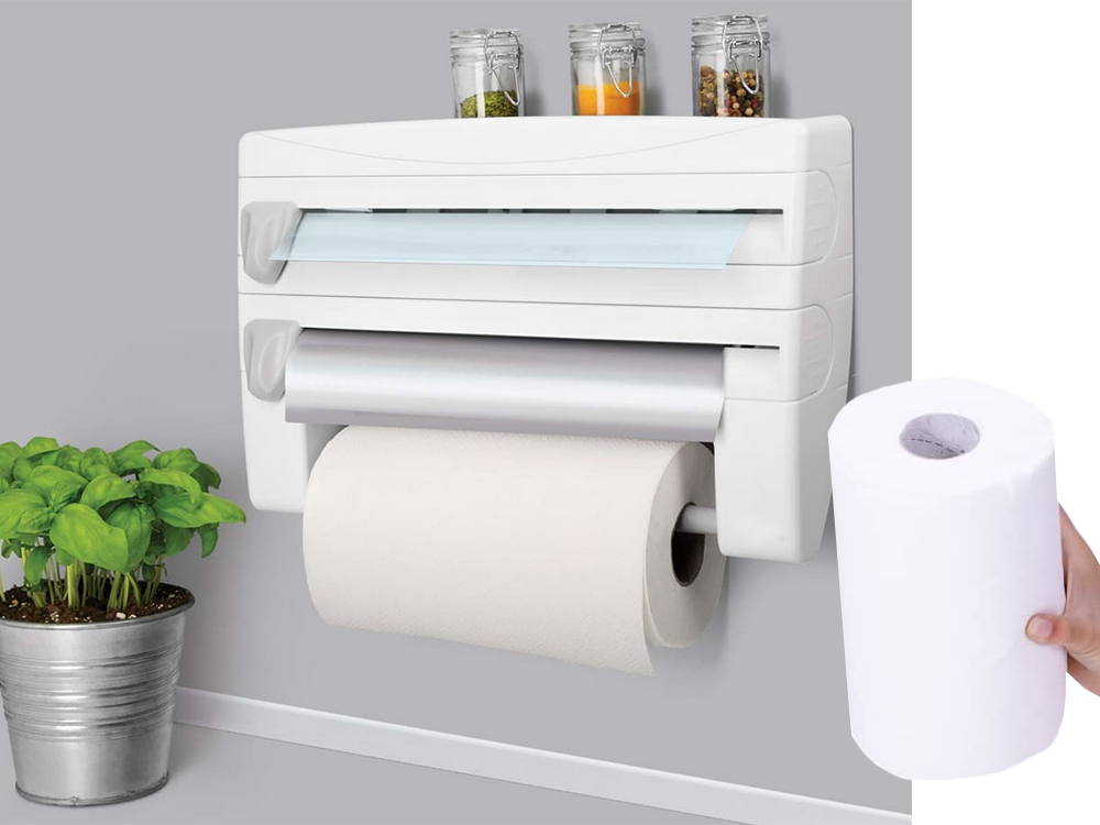 Papiero padėklė kitchen organizatorius 4-in-1