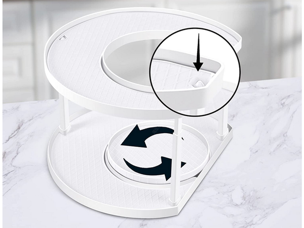 Šiukšliadėžės organizatorius prieskonių stovas sukiojamas