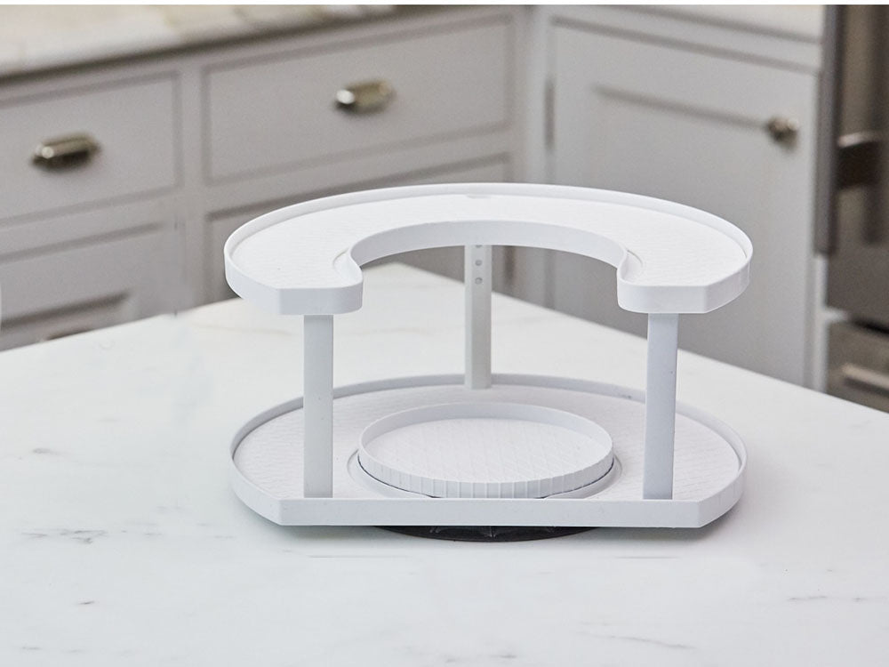 Šiukšliadėžės organizatorius prieskonių stovas sukiojamas