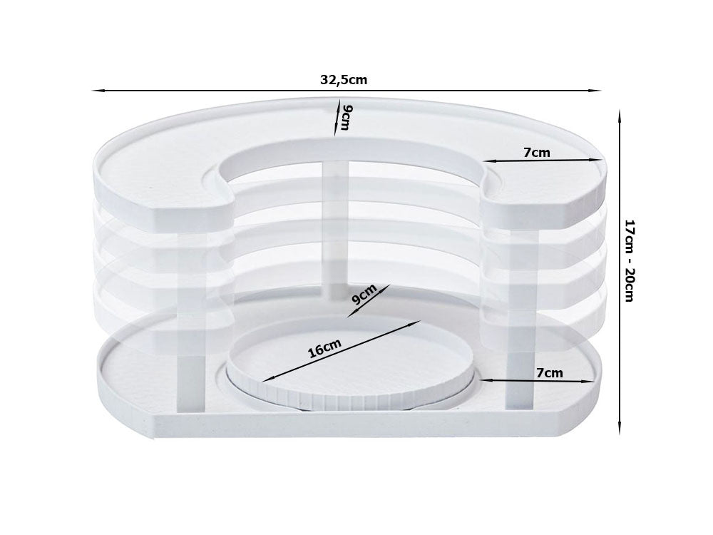 Šiukšliadėžės organizatorius prieskonių stovas sukiojamas