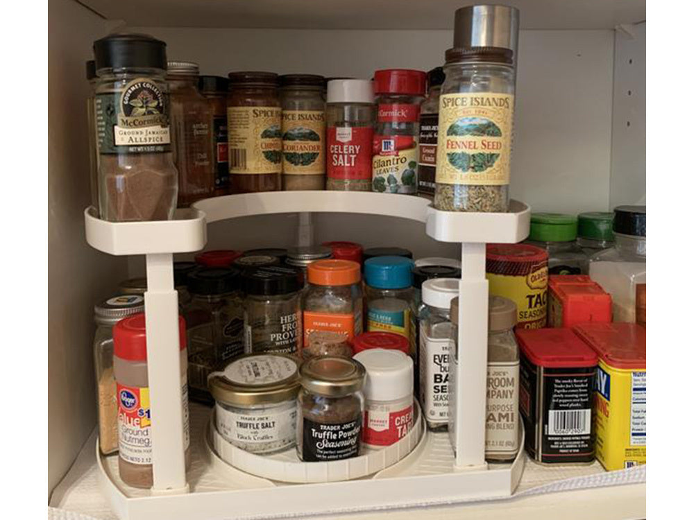 Šiukšliadėžės organizatorius prieskonių stovas sukiojamas