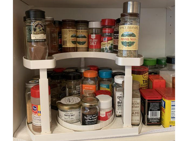 Šiukšliadėžės organizatorius prieskonių stovas sukiojamas