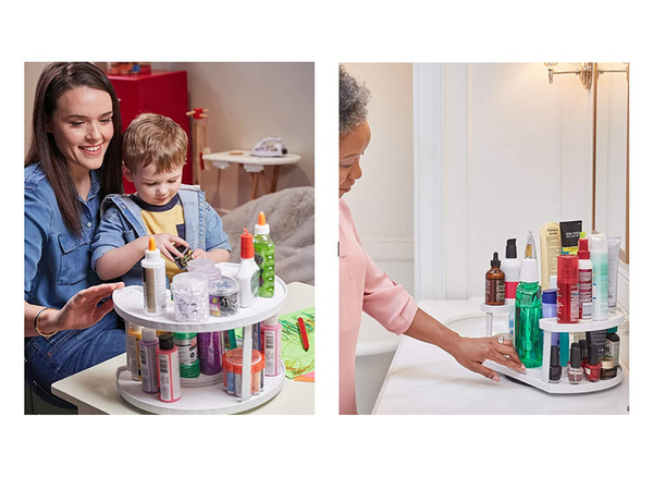 Šiukšliadėžės organizatorius prieskonių stovas sukiojamas