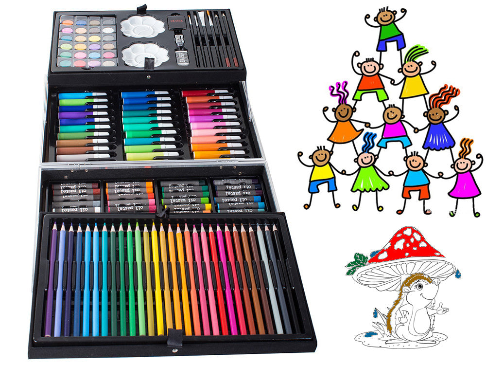 Menininkų rinkinys tapybai dėžutėje 145 vnt.