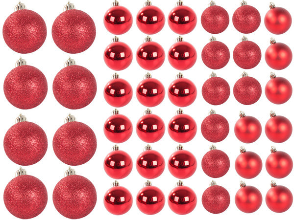 Kalėdų eglutės viršūnės 6/4/3 cm kit 100 vnt., Raudona, Szín, Piros