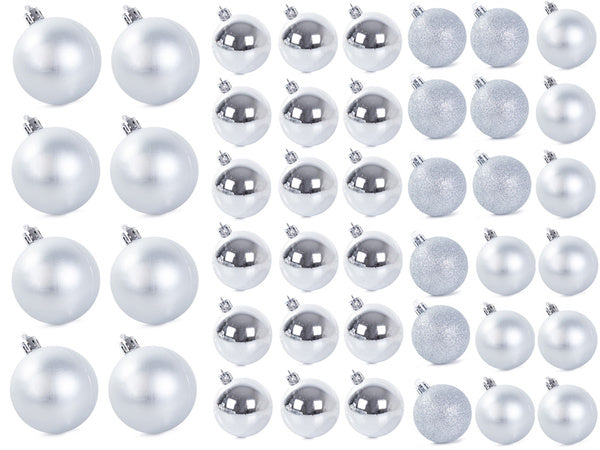 Kalėdų eglutės viršūnės 6/4/3 cm kit 100 vnt., Sidabras, Szín, Ezüst