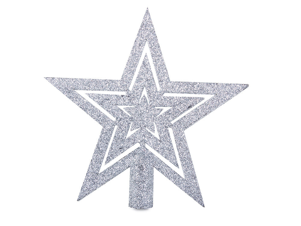 Kalėdų eglutės viršūnės 6/4/3 cm kit 100 vnt., Sidabras, Szín, Ezüst