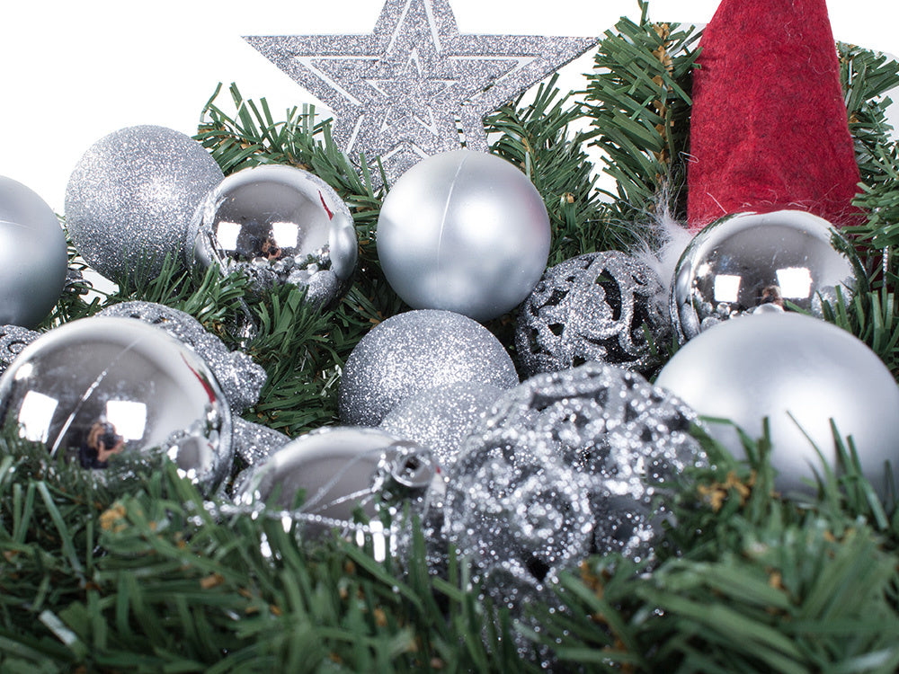 Kalėdų eglutės viršūnės 6/4/3 cm kit 100 vnt., Sidabras, Szín, Ezüst