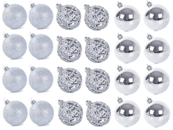 Kalėdų eglutės viršūnės 6/4/3 cm kit 100 vnt., Sidabras, Szín, Ezüst