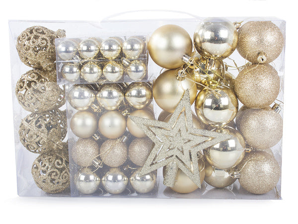 Kalėdų eglutės viršūnės 6/4/3 cm kit 100 vnt., Auksinis, Szín, Aranysárga