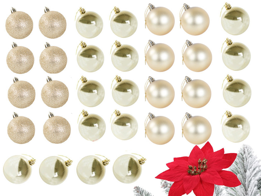 Kalėdų eglutės viršūnės 6/4/3 cm kit 100 vnt., Auksinis, Szín, Aranysárga