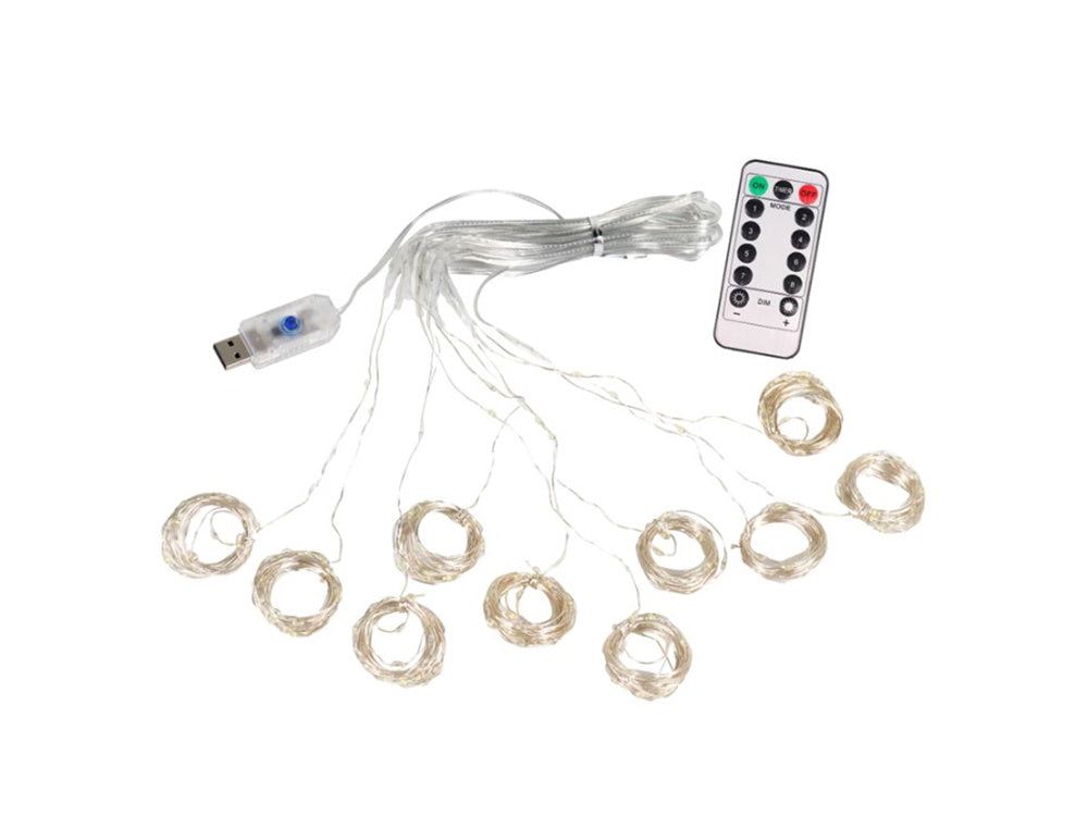 Mikro užuolaida 300 led drunk 3x3 pakabinami šviestuvai, Šalta balta, Szín, Hideg fehér