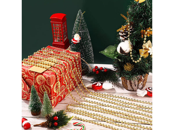 Kalėdų eglutės grandinėlės karoliukai girlianda nendrės, Auksinis, Szín, Aranysárga