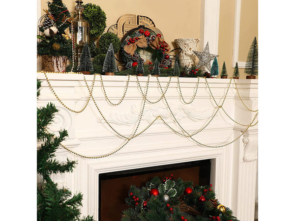 Kalėdų eglutės grandinėlės karoliukai girlianda nendrės, Auksinis, Szín, Aranysárga