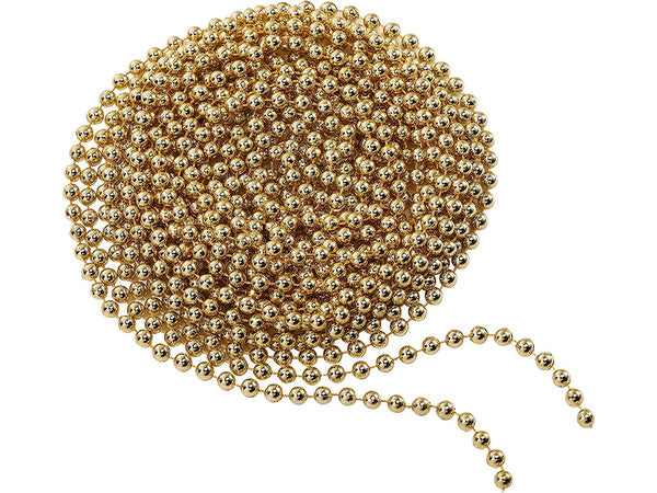 Kalėdų eglutės grandinėlės karoliukai girlianda nendrės, Auksinis, Szín, Aranysárga