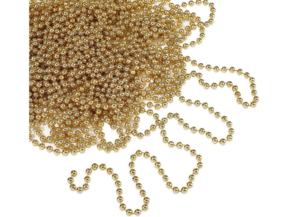 Kalėdų eglutės grandinėlės karoliukai girlianda nendrės, Auksinis, Szín, Aranysárga