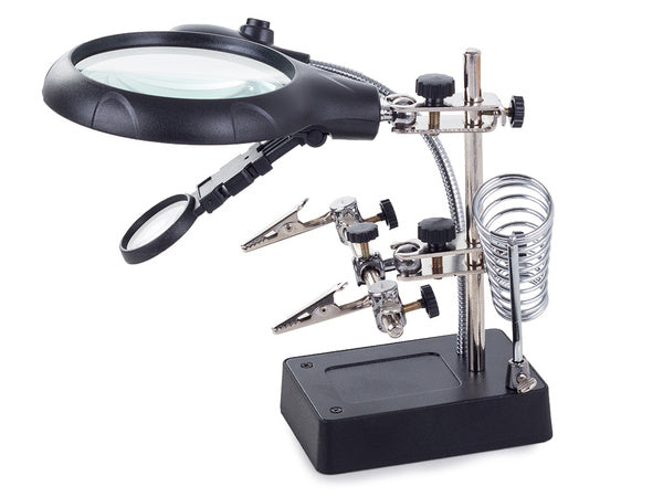 Trečiosios rankos lutteris 5 led rankenė 2,5x 90 mm tuning lamp