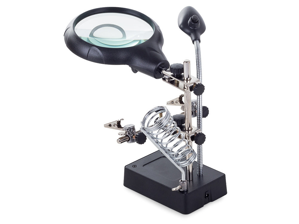 Trečiosios rankos lutteris 5 led rankenė 2,5x 90 mm tuning lamp