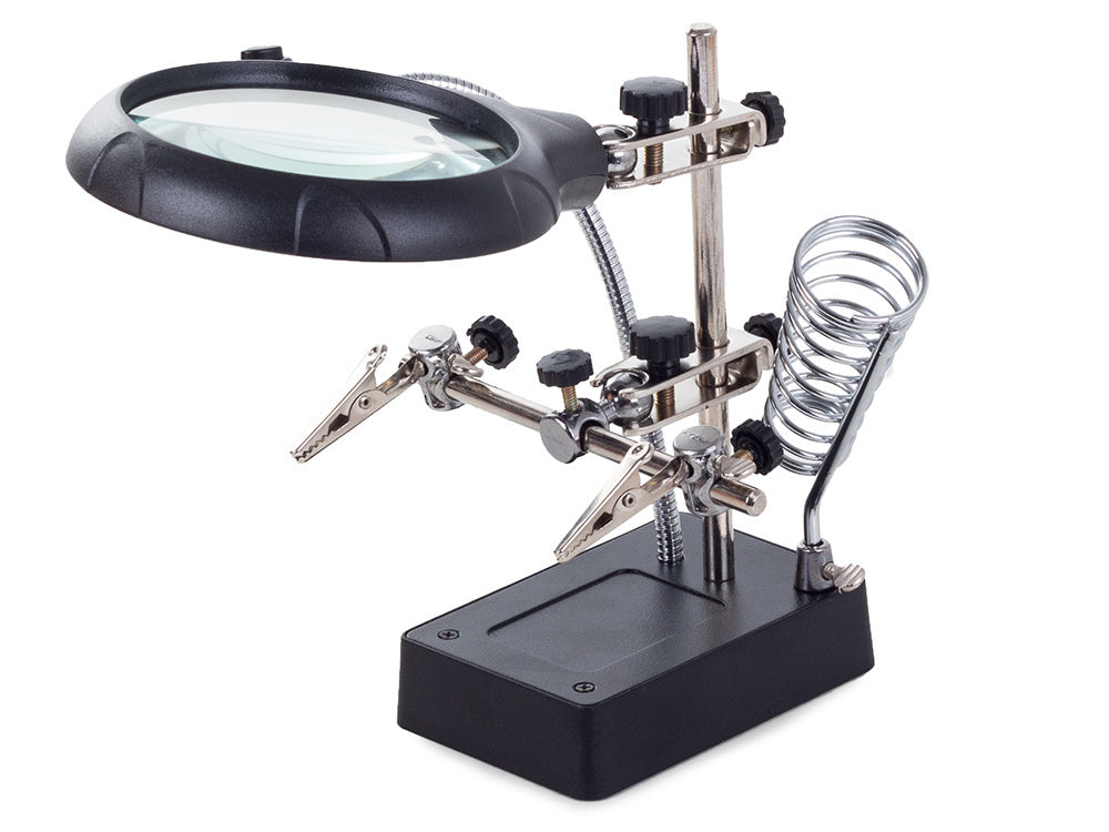 Trečiosios rankos lutteris 5 led rankenė 2,5x 90 mm tuning lamp