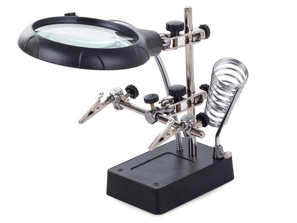 Trečiosios rankos lutteris 5 led rankenė 2,5x 90 mm tuning lamp