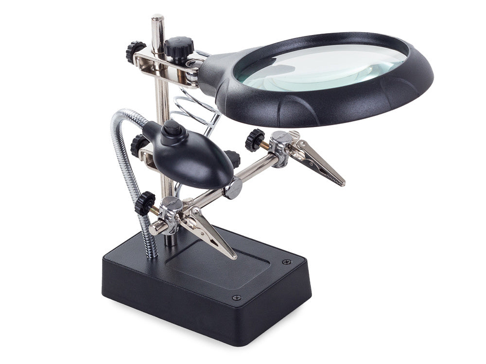 Trečiosios rankos lutteris 5 led rankenė 2,5x 90 mm tuning lamp