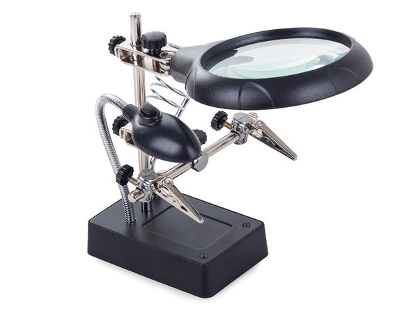 Trečiosios rankos lutteris 5 led rankenė 2,5x 90 mm tuning lamp