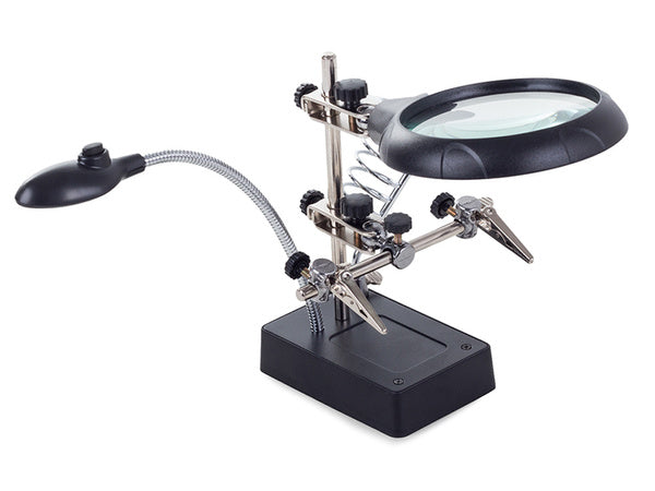 Trečiosios rankos lutteris 5 led rankenė 2,5x 90 mm tuning lamp